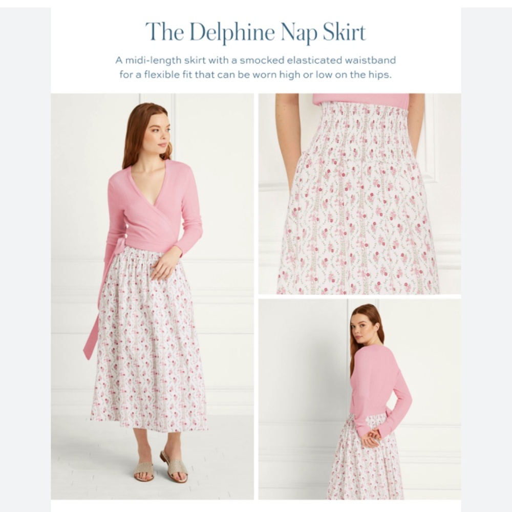 Hill House Delphine Nap Skirt in Pink Vine Stripe